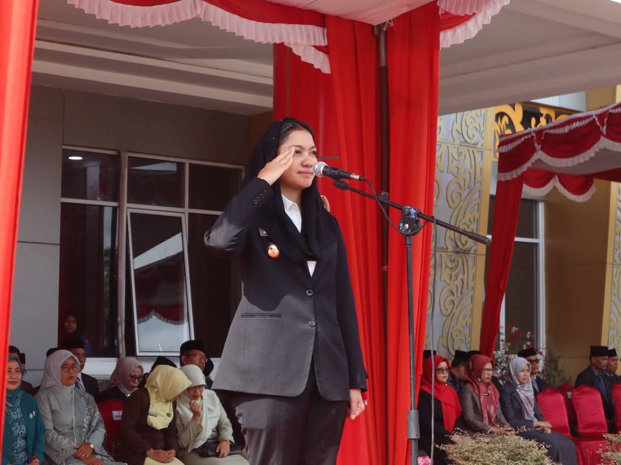 Bupati Dharmasraya Annisa Suci Ramadhani menjadi Irup Peringatan Harkitnas
